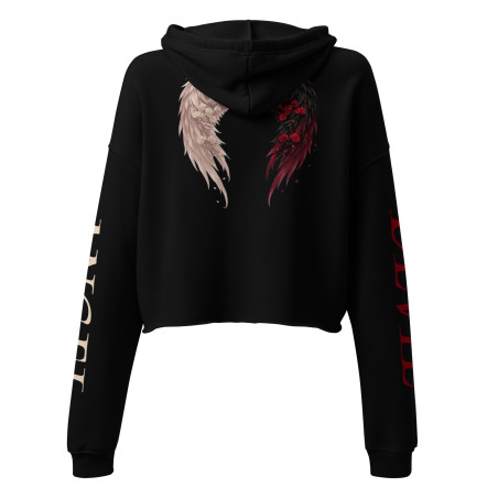 Sweat à Capuche Crop Femme Angel & Devil – Hoodie Court Streetwear Tendance