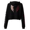 Sweat à Capuche Crop Femme Angel & Devil – Hoodie Court Streetwear Tendance