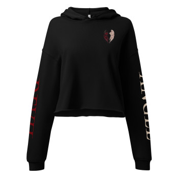 Sweat à Capuche Crop Femme Angel & Devil – Hoodie Court Streetwear Tendance