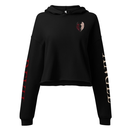 Sweat à Capuche Crop Femme Angel & Devil – Hoodie Court Streetwear Tendance