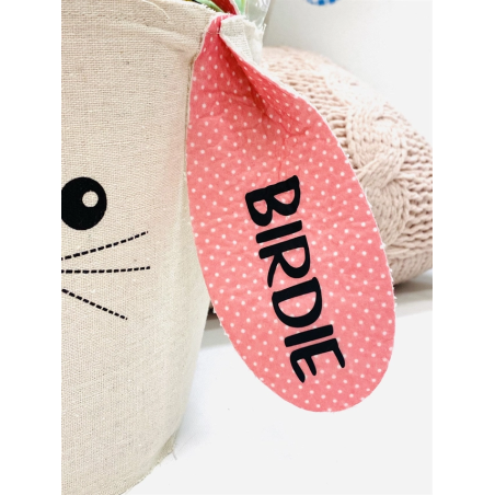 Panier de Pâques lapin personnalisé – Sac à friandises pour enfants (2 couleurs)