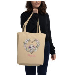 Tote bag Pâques personnalisé – Sac lapin cœur enfant (fille & garçon)