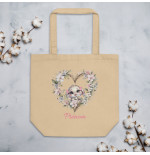 Tote bag Pâques personnalisé – Sac lapin cœur enfant (fille & garçon)