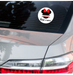 Autocollant Bébé à bord personnalisé Mickey & Minnie – Prénom (14x14 cm)