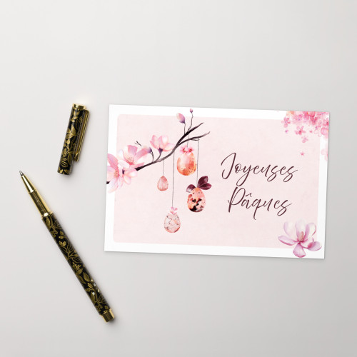 Carte de vœux de Pâques – Design festif 4 x 6"